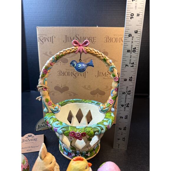 Jim Shore Heartwood Creek 2012 Basket Full Of Surprises Bunny Chick Eggs Easter - Picture 16 of 16